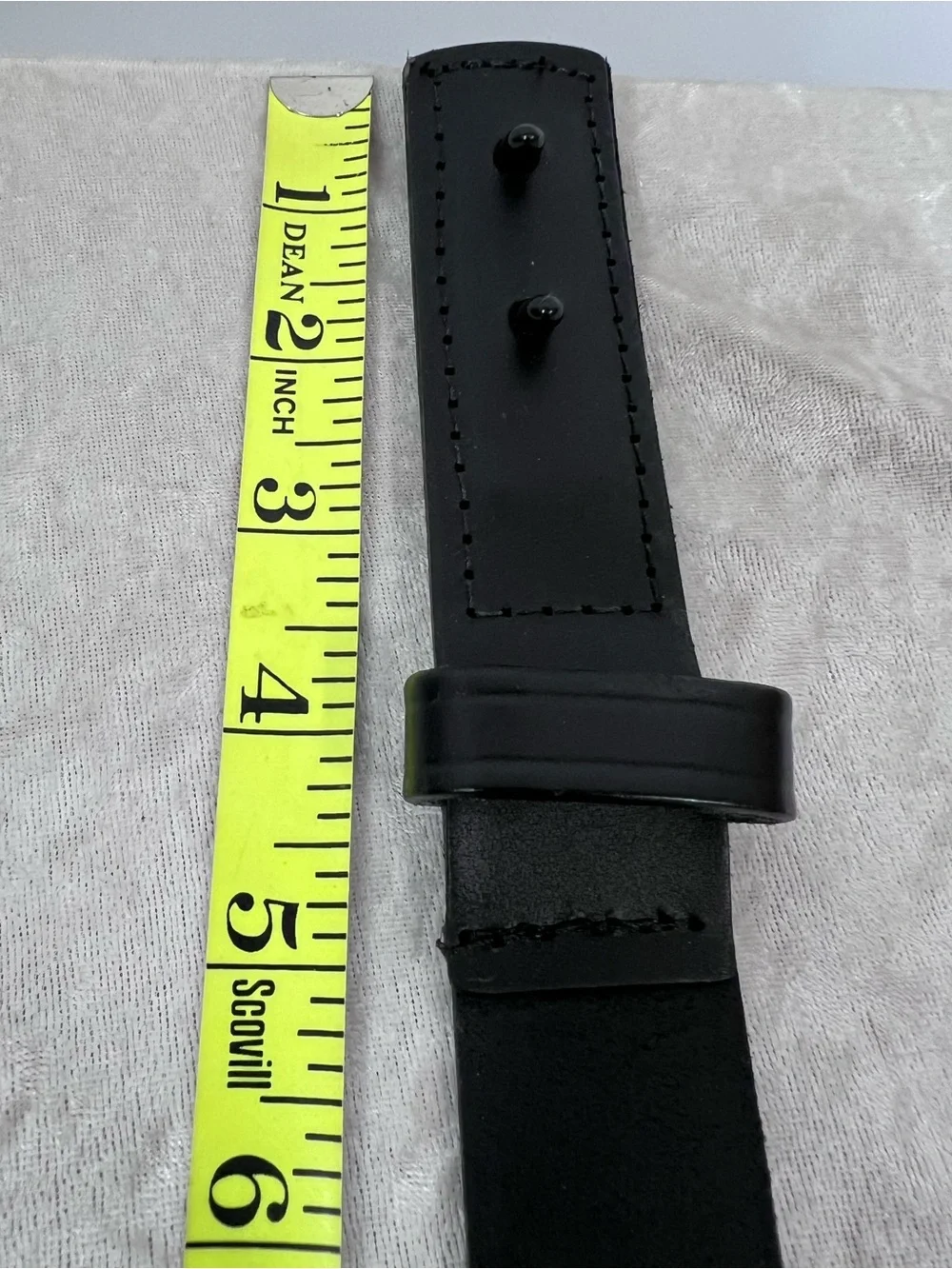 Black Leather Uniform Belt Men's no buckle size M